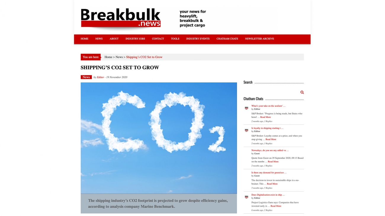 SHIPPING’S CO2 SET TO GROW